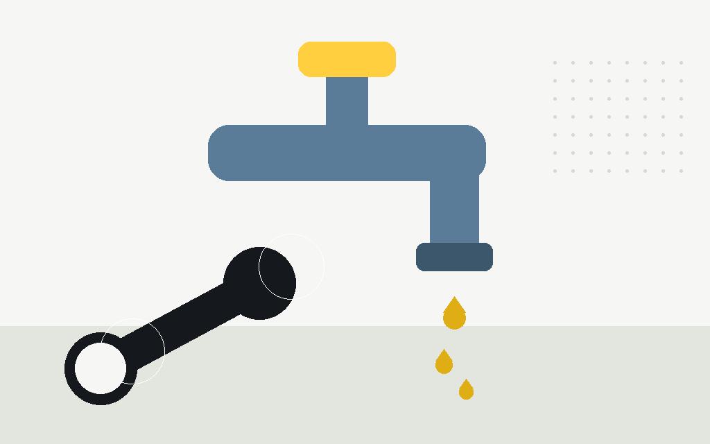 Technician replacing a leaking mixer tap cartridge